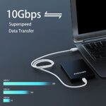 10ft USB A to USB C Cable 10Gbps Data Transfer, Extra Long USB 3.1/USB 3.2 Gen 2 to Type C Charger 3A Fast Charging Cord for Apple iPad Pro/Air, Samsung S21/S20/S10, Pixel 5, Webcam White