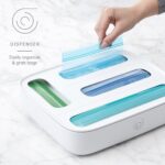 YouCopia StoraBag Plastic Sandwich Bag Organizer for Kitchen Storage, 4-Slot, White