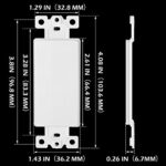 20 Pieces Blank Wall Switch Insert White Plastic Wall Plate Switch Adapter Cover Thermoplastic Wall Plate Insert with Mounting Screws, 1.43 x 4.08 Inches
