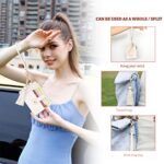 CHIWUTECH Wristlet Keychain Wallet, Leather Wrist Bracelet Strap Purse, Slim RFID Pocket Credit Card Holder with Lanyard, Tassel & Key Ring, Small Compact Zip Id Case for Women