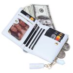 GEEAD Small Wallets for Women Bifold Slim Coin Purse Zipper ID Card Holder