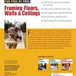 Framing Floors, Walls & Ceilings (For Pros by Pros)