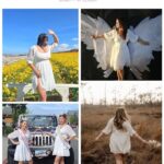 Phortric Womens Tie Back Summer Dress Square Neck Long Lantern Sleeve Off Shoulder A-Line Casual Mini Dresses A-White