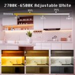 dalattin Under Cabinet Lights,6 Pcs 9.8FT Under Cabinet Lighting for Kitchen,180 LEDs,2700k-6500k Warm to White Light,Timing Under Counter Lights,Bright Light Strips Touch and RF Remote Control