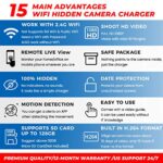 TOQI Spy Camera Wireless Hidden WiFi Camera with Remote Viewing, 2023 Newest Version 1080P HD Nanny Cam/Security Camera Indoor Video Recorder Motion Activated, Support iOS/Android, White, No Audio