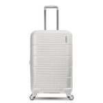 AMERICAN TOURISTER Stratum 2.0 Hardside Expandable Luggage with Spinners, White, 24-Inch Checked-Medium