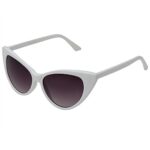 grinderPUNCH Women’s Cateye Sunglasses Celebrity Style White