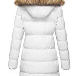 WenVen Women’s Winter Thicken Puffer Coat Warm Jacket with Fur Hood (White, L)