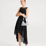 YUWITA Rhinestone Purse for Women Evening Bag Glitter Sparkly Mini Handbags (Silver)