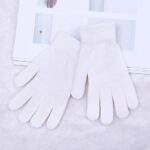 Geicyjiecy Mellons Winter Magic Gloves Warm Strecty Knit Gloves For Men Women (One Size, White)