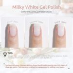 GAOY Milky White Gel Nail Polish, 16ml Nude Color 1482 Soak Off UV Light Cure Gel Polish for Nail Art DIY Manicure at Home