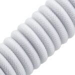 CableMod Classic Coiled Keyboard Cable (Glacier White, USB A to USB Type C, 150cm)