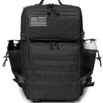 QT&QY Military Tactical Backpacks For Men Molle Daypack 45L Large 3 Day Bug Out Bag Hiking Rucksack With Bottle Holder