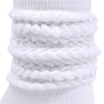 Intgoodluckycc White Slouch Socks for Women, Scrunch Socks (1 Pair – White)