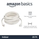 Amazon Basics Extension Cord, 13 Amps, 125V, 20 Foot, White