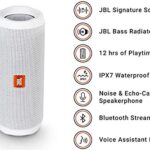 JBL Flip 4 Waterproof Portable Bluetooth Speaker – White