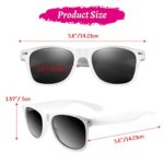ASTARON 12 Pack Party Sunglasses Bulk Neon Party Favors for Beach Wedding Party Pool Party Supplies, White