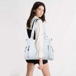 Handbag Hobo Women Shoulder Bag/Handbag Roomy Multiple Pockets Fashion PU Tote, White