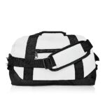 Dalix 14″ Small Duffle Bag Two Toned Gym Travel Bag in White