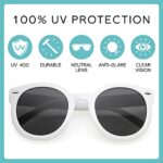 zeroUV – Womens Plastic Sunglasses Oversized Retro Style with Metal Rivets (White/Smoke)