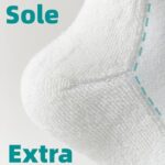 Irisbear White and Black Crew Socks for Women 6-9 Cotton Cushion Running Hiking Athletic Long Tall High Socks for Men