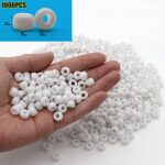 1000Pcs Pony Beads Bracelet 9mm White Plastic Barrel Pony Beads for Necklace,Hair Beads for Braids for Girls,Key Chain,Jewelry Making (White)