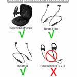 8 Pairs Powerbeats Pro Ear Tips Buds, 4 Size Replacement Soft Flexible Fit in Case Noise Reduce Silicone Rubber Earbuds Eartips Wing Skin Accessories Compatible with Beats Flex/BeatsX – White