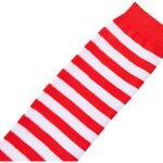 Forum Novelties Women’s Novelty Red Striped Knee Socks, White/Red, One Size