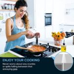 2 Pack Silicone Stove Counter Gap Cover, 25 inch Long Kitchen Counter Gap Filler, Long Gap Filler Seals Spills Between Counter, Stovetop, Oven, Washing Machine and Kitchen Appliances (Semi-Clear)