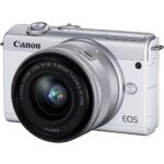 Canon EOS M200 Mirrorless Digital Camera with 15-45mm Lens (White) (3700C009) + 64GB Card + Case + Filter Kit + Corel Photo Software + 2 x LPE12 Battery + External Charger + More (Renewed)