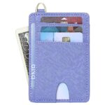 Badiya Slim Minimalist Front Pocket Wallet RFID Blocking Credit Card Holder Compact Card Case with ID Window for Women & Men