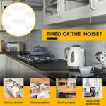 Vellax Cabinet Door Bumpers 128 Pcs – 1/2” Diameter White Self Adhesive Pads, Cabinet Stoppers, Rubber Bumpers for Drawers, Cupboards, Cutting Boards, Glass Tops, Picture Frames, Kitchen Furniture