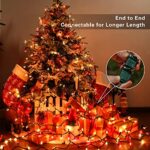 ODEETRONIC Red & White Christmas Lights, 21.63ft 100 Count Incandescent Green Wire Christmas String Lights, Connectable UL Certified Christmas Tree Lights, Outdoor/Indoor Mini Lights for Wedding Party
