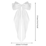 WLLHYF Big Bow Barrettes Long Tail French Ribbon Hair Pins Soft Silky Satin Hair Clip Metal Bowknot Clips 90’s Accessories for Party Women Girl
