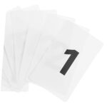 VILLFUL 10 Pcs Digital Card Table Number Disc Numbers Display Stands Bridal Table Numbers Merry Table Number Key Number Tags Wedding Cards Number Cards Tent White Plastic Banquet Acrylic