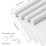 Kosotody 20 Sheets Frosted Flower Wrapping Paper White Line Waterproof Florist Bouquet with Ribbon for Bouquets DIY Crafts Packaging Bouquet, 22.8×22.8 inch (White)…