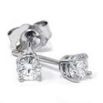 1/4ct Diamond Stud Earrings 14K White Gold