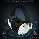 SENZER SG500 Surround Sound Pro Gaming Headset with Noise Cancelling Microphone – Detachable Memory Foam Ear Pads – Portable Foldable Headphones for PC, PS4, PS5, Xbox One, Switch – White