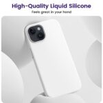 OTOFLY Compatible with iPhone 15 Case, Silicone Shockproof Slim Thin Phone Case for iPhone 15 (6.1 inch), (White)
