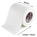 JIALAI HOME 6 inch White Duct Tape, 6 inch x 55 yds Wide White Duct Tape Heavy Duty, Waterproof, UV Resistant for Crafts, Home Improvement, Repairs, & Projects
