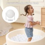EOSAU 100 Ball Pit Balls BPA Free 2.16in Plastic Pit Balls Ideal Gift for Toddlers Babies Indoor Outdoor Play Tent Ball Pit Toys (White)