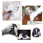White Cotton Gloves, 12 Pairs of White Gloves are Suitable for Dry Hand Moisturizing Cosmetics, Hand Spa, Jewelry Coin Inspection, Inspection Gloves, and Service Gloves. Elastic Moisturizing Gloves