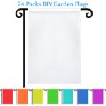 Tatuo Blank Garden Flags DIY Lawn Garden Flags Polyester White Banners Flag Yard DIY Decorative Flag for Indoor Outdoor Courtyard Decorations, 11.8 x 17.7 Inches (24)