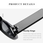 FEAWUS Retro Rectangle Sunglasses for Women and Men Trendy Y2k Vintage 90s Sun Glasses UV400 Protection Cool Square Frame (White Frame Grey Lens)