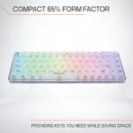 Higround Crystal Opal Basecamp 65% Mechanical Keyboard, White Flame Switches for Precision, Programable RGB, Translucent, Smooth Typing, Hot-Swappable, Deep Thocc Dual Silicone Dampening