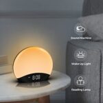 HOUSBAY White Noise Sound Machine for Sleeping, Sunrise Alarm Clock for Gentle Wake Up, 26 Natural Sounds, Colored Night Light, Reading Lamp, Sleep Therapy & Pleasant Wake Routine