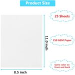 25 Sheets White Cardstock Paper 8.5 x 11 inches, 250 GSM/92 lb Thick Card Stock Paper White Construction Paper for DIY Cards, Cardstock Printer Paper Scrapbook Paper Cardboard Paper for Crafts