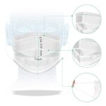 Wecolor 100 Pcs Disposable 3 Ply Earloop Face Masks, Suitable for Home, School, Office and Outdoors (White)
