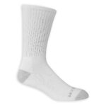 Fruit of the Loom Men’s Dual Defense Crew Socks (12 Pack), White, Medium (6 – 12)