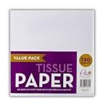 White Tissue Paper for Gift Bags, Bulk Tissue Paper for Packaging- Includes 130 Sheets Premium White Tissue Paper Bulk Pack, Wrapping Tissue Paper – 20 x 20 Inches